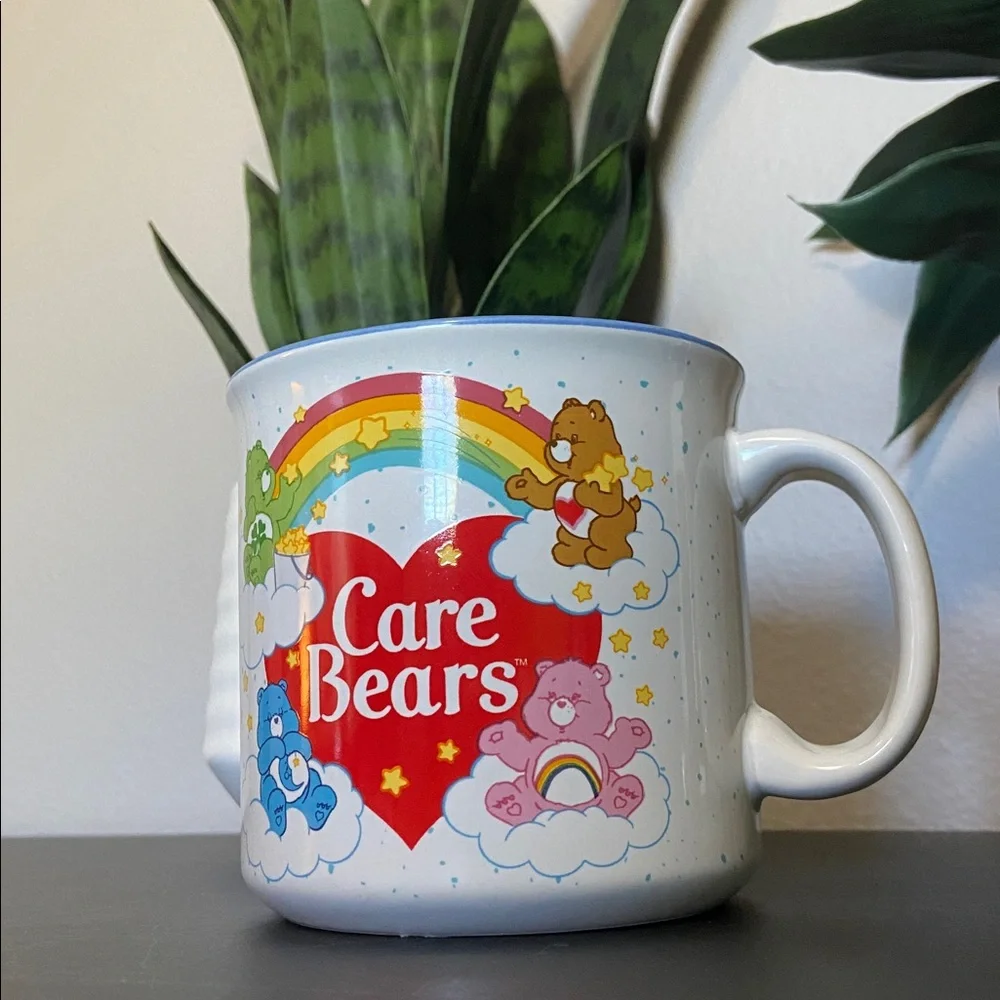 New Care Bears White Mug with Red Heart and Multicolor Rainbow Bears - Picture 13 of 13